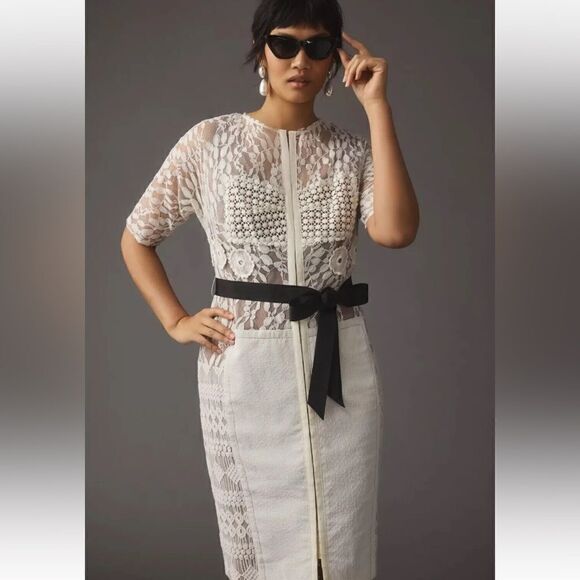 Anthropologie x Byron Lars Carissima Sheath Dress/size 16 - Picture 6 of 11